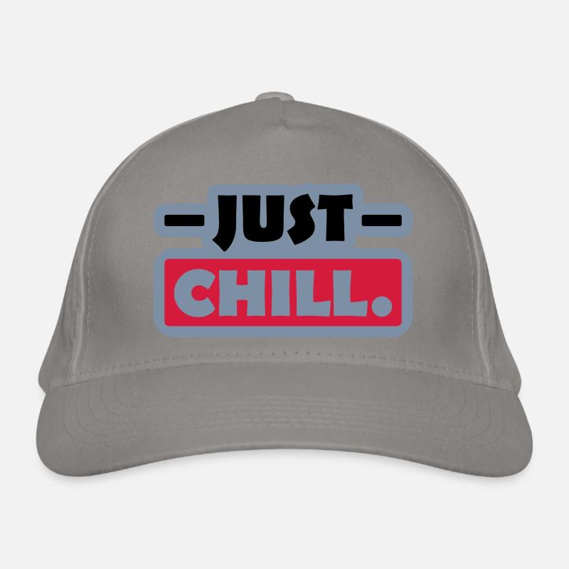 Just Chill Text Logo Bio-Baseballkappe