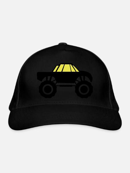 monster truck - Organic Baseball Cap - black - Front