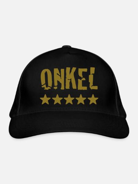 onkel - Bio-Baseballkappe - Schwarz - Vorne