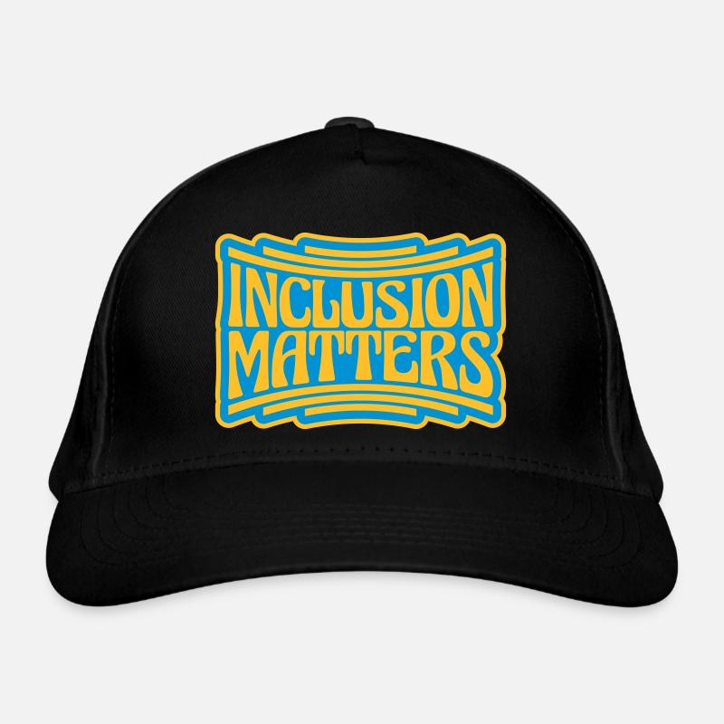 inclusion matters Logo Zitat Bio-Baseballkappe