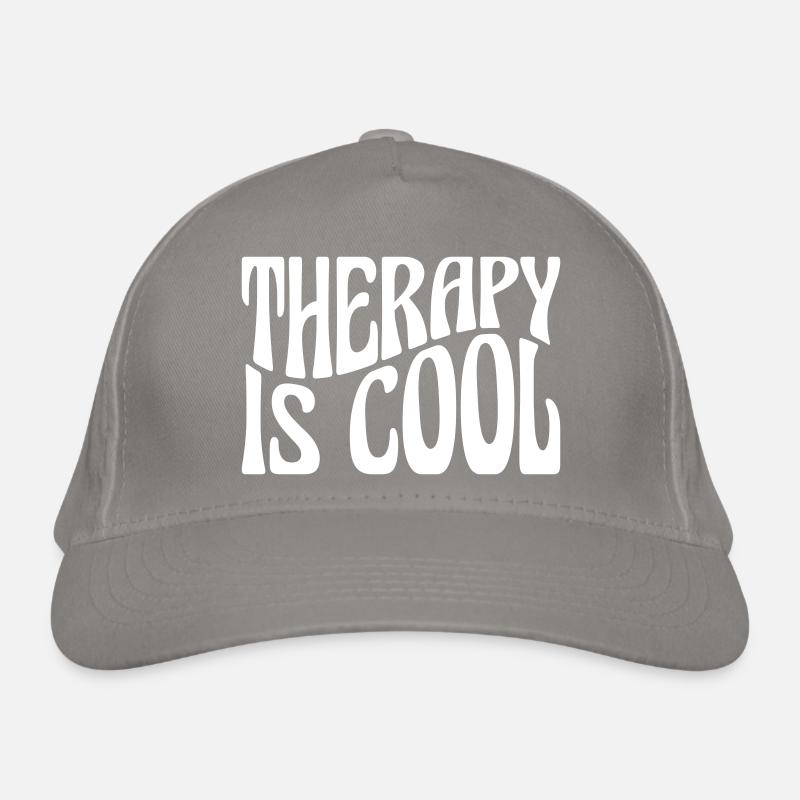 therapy is cool Quote Organic Baseball Cap