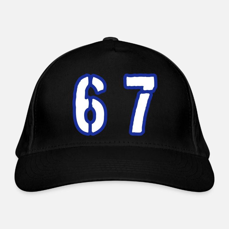 67 Number Symbol Organic Baseball Cap