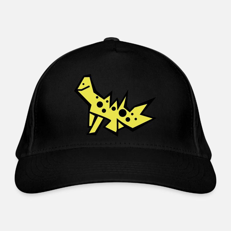 Drawing dragon two colors with dots Organic Baseball Cap