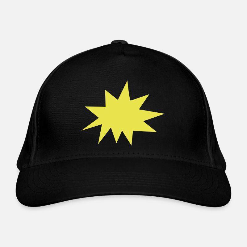 Background: Yellow, Explosion, Star Organic Baseball Cap