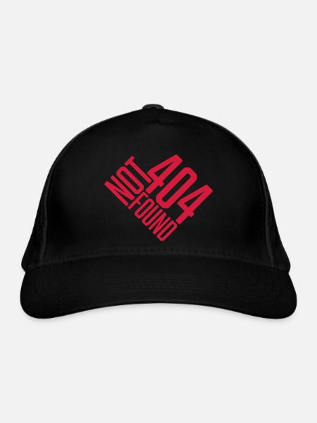 Not found 404 Error - Organic Baseball Cap - black - Front