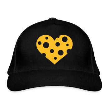 Käse - Bio-Baseballkappe - Schwarz - Vorne