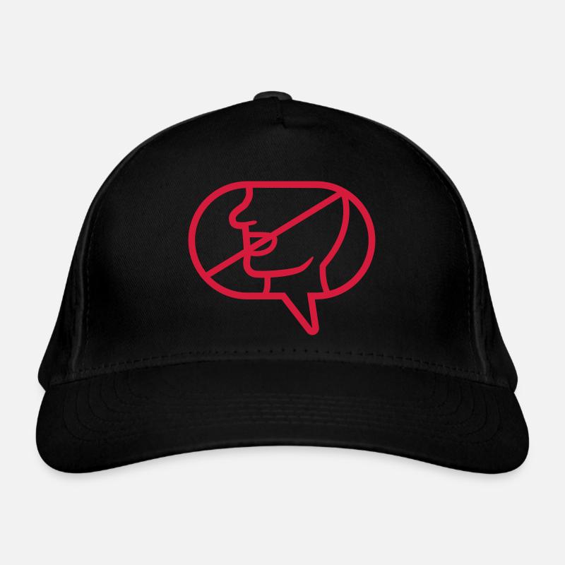 No Communicating Icon Speech Bubble Organic Baseball Cap