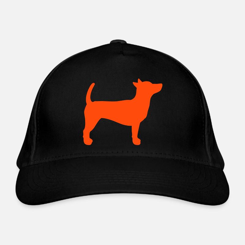 Dog stands tall Obedience stands still silhouette Organic Baseball Cap
