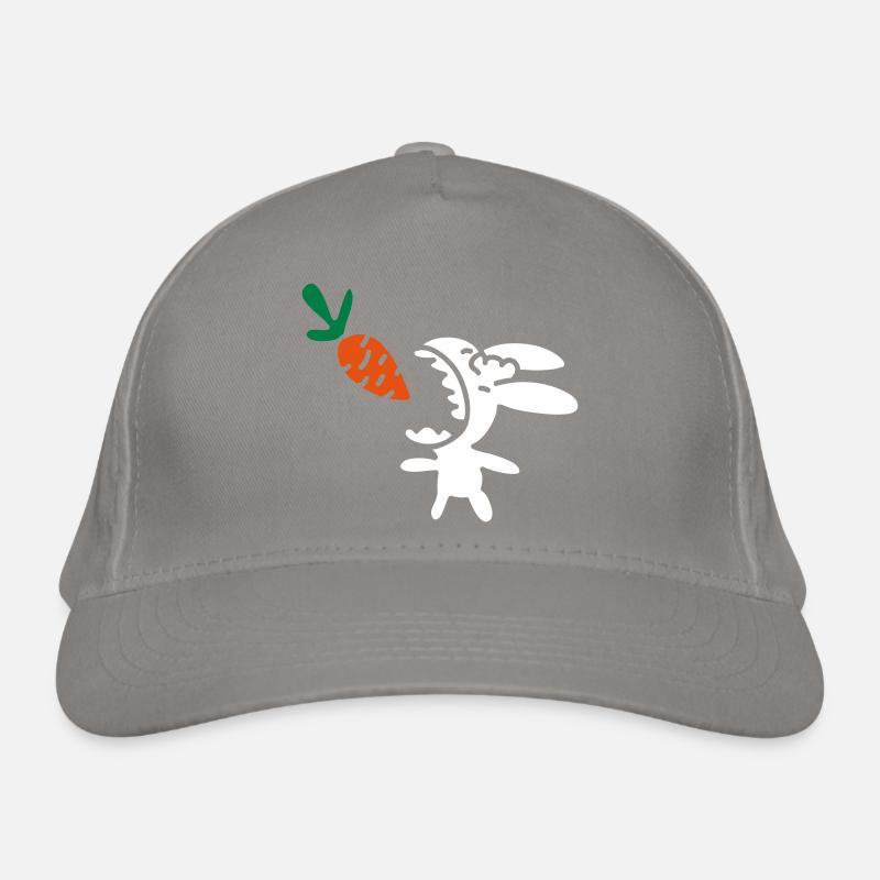 Bunny eats carrot - 3 Organic Baseball Cap
