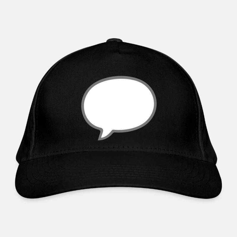 Comic design speech bubble Organic Baseball Cap