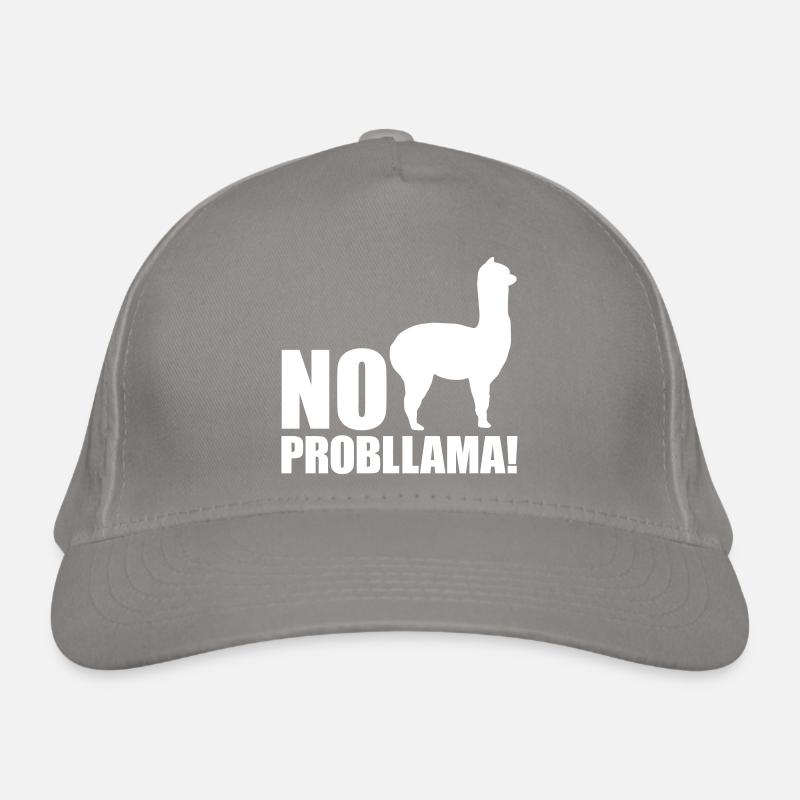 Cool Alpaca No Prob Llama Meme Fun Saying Organic Baseball Cap