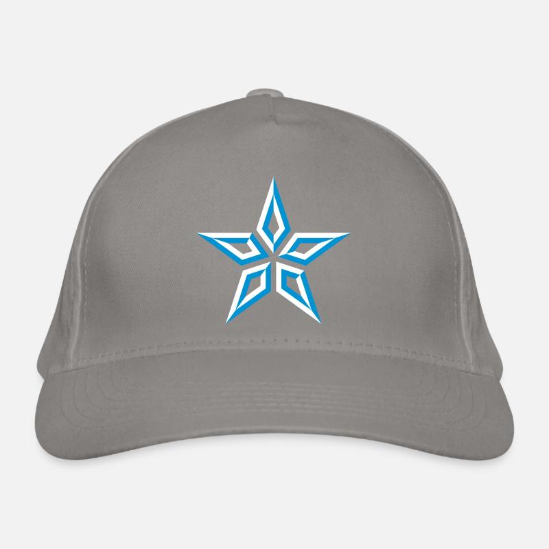 Stern Design (Fünfzackig / Blauweiß) Bio-Baseballkappe