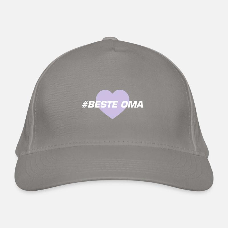 Beste Oma Herz Liebe Bio-Baseballkappe