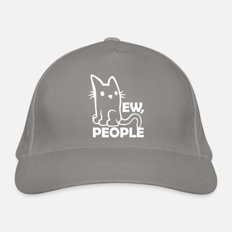 Spruch ew people Katze Bio-Baseballkappe