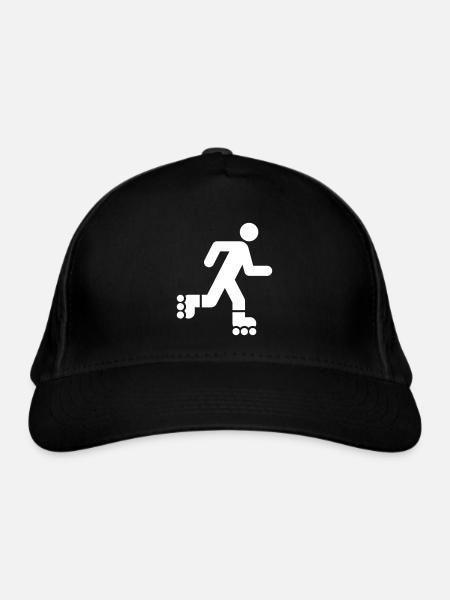 Rollerfahrer, Roller, Roller Sport - Bio-Baseballkappe - Schwarz - Vorne