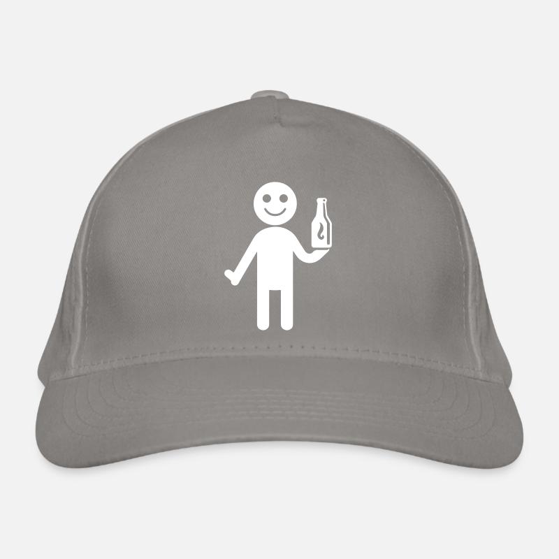 Bier Trinken Strichmännchen Bio-Baseballkappe