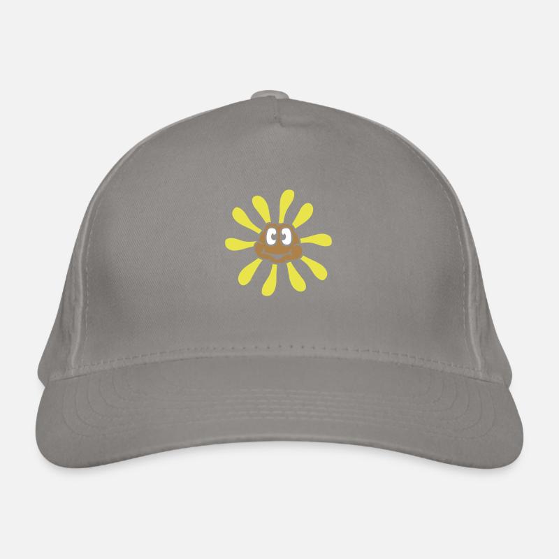 Small Sunflower Sun Flower Happy Face Organic Baseball Cap