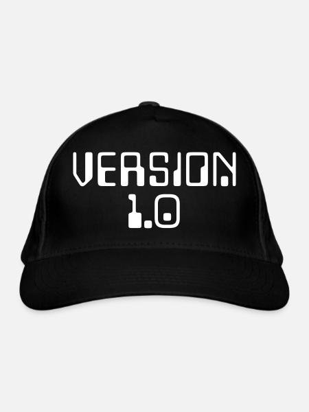 Version 1.0 - Bio-Baseballkappe - Schwarz
