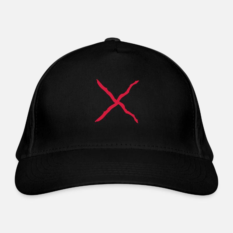 X Shape Letter Cool Scratch Wound Flesh Wound Casquette classique bio