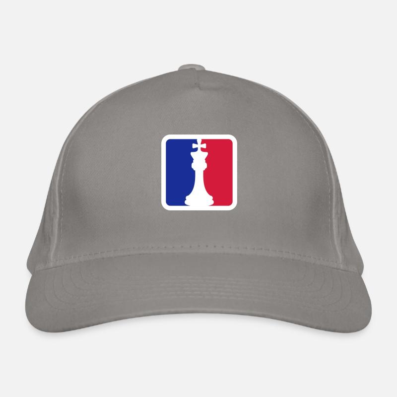 Les échecs Rouge Bleu Casquette classique bio