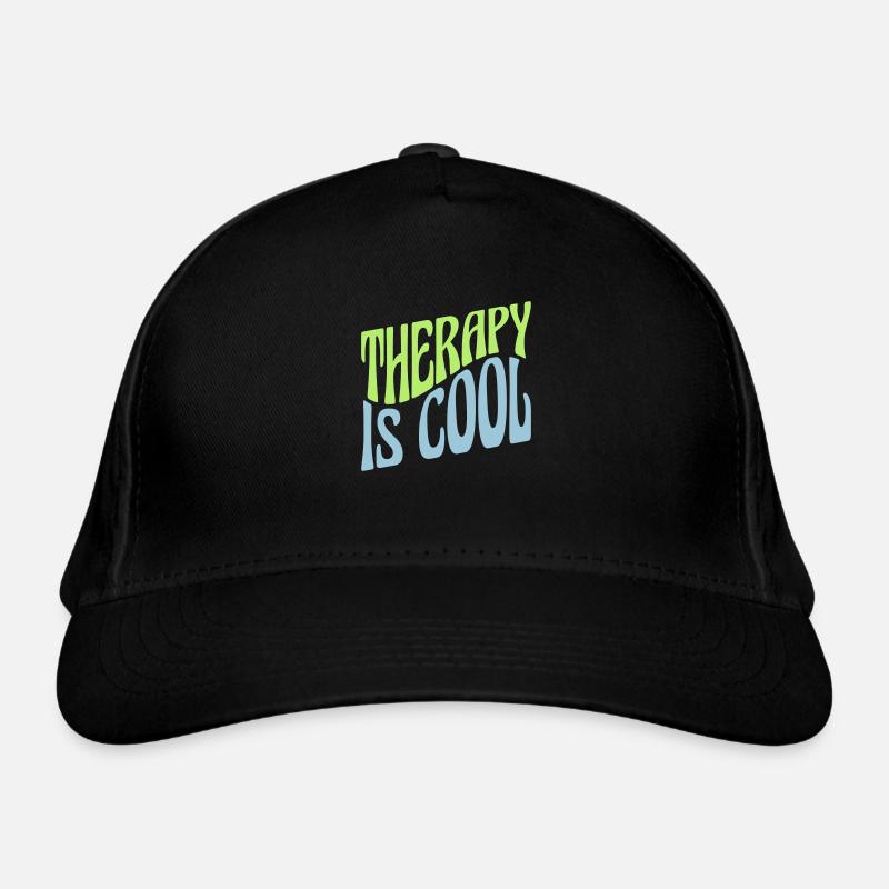 therapy is cool Quote Organic Baseball Cap