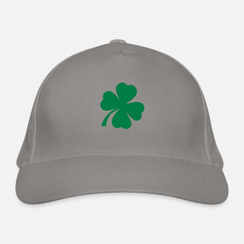 Four-leaf Clover Green Organic Baseball Cap