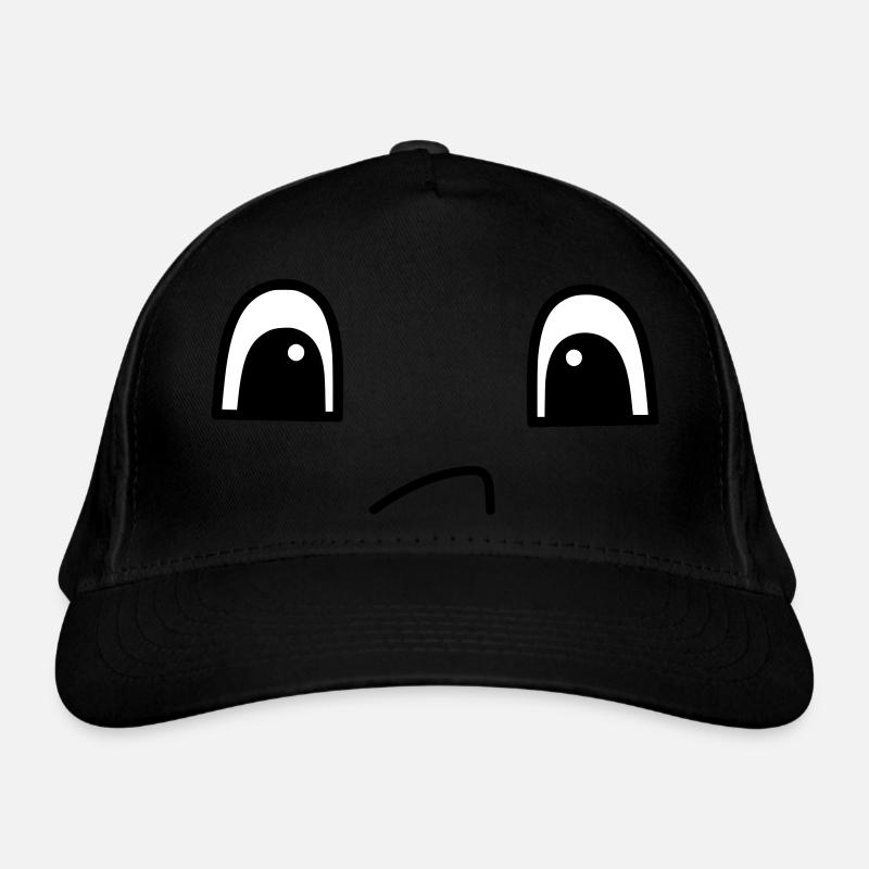Cute sad face Bio-Baseballkappe