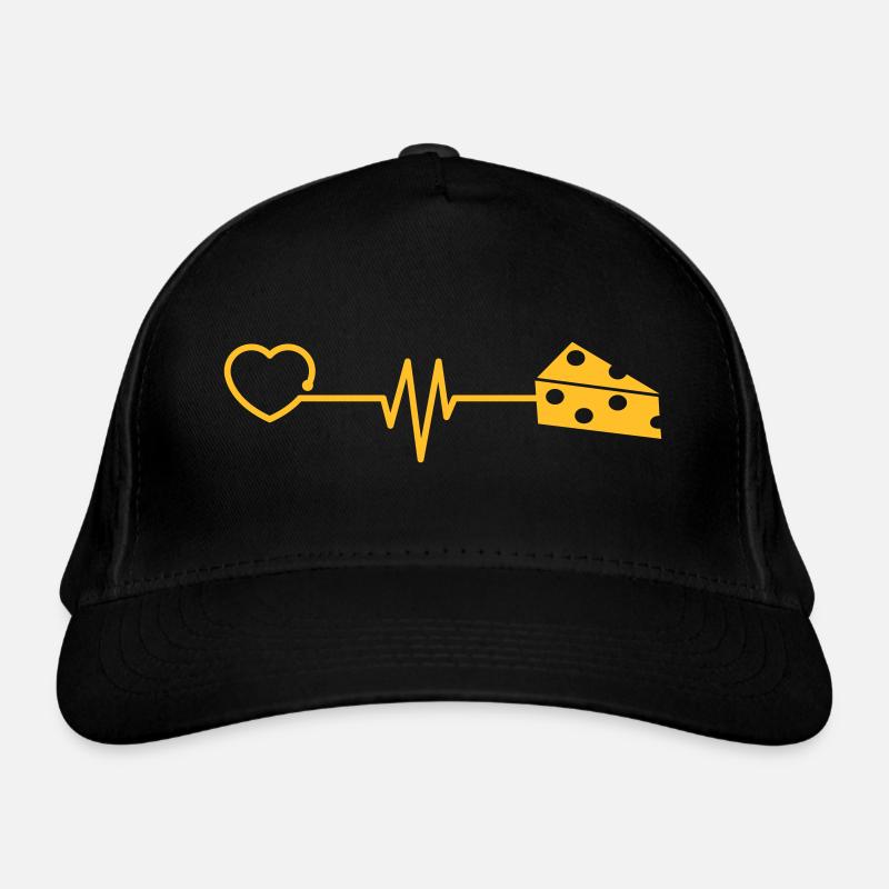 Cadeau d'amant de fromage de fromage battement de coeur drôle ECG Casquette classique bio