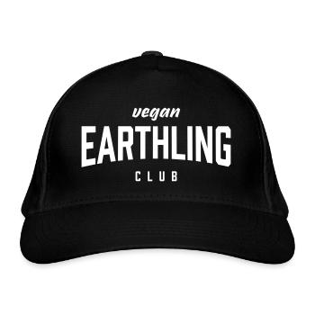 Vegan Earthling Club - Organic Baseball Cap - black - Front