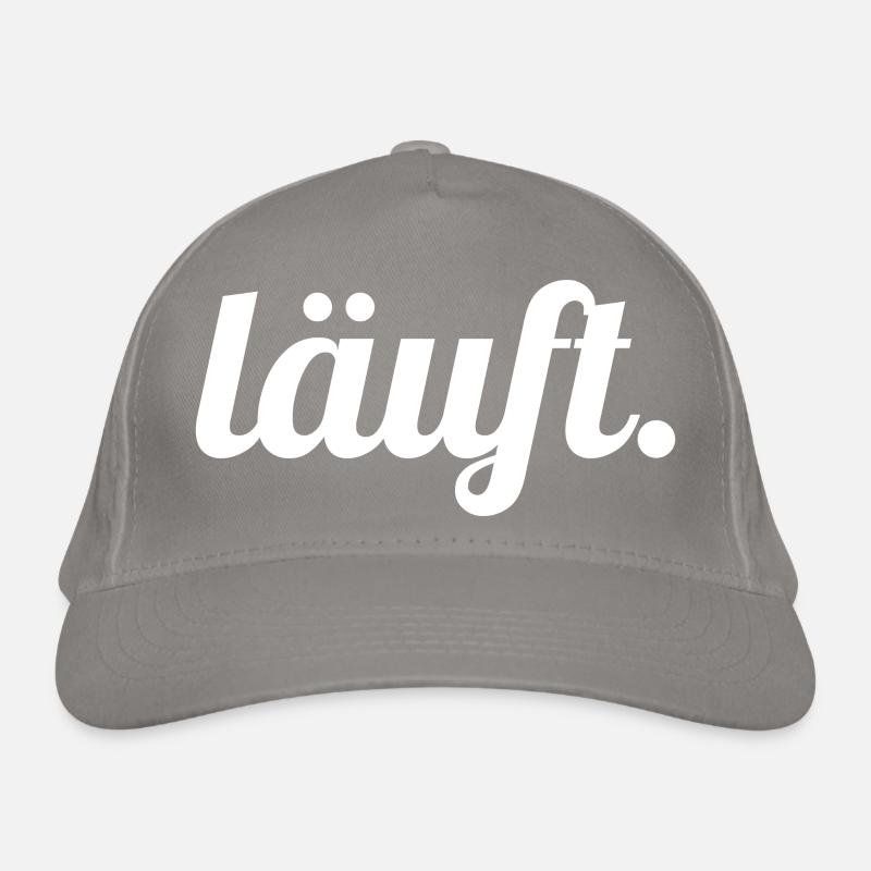 Läuft. Handlettering Script Bio-Baseballkappe