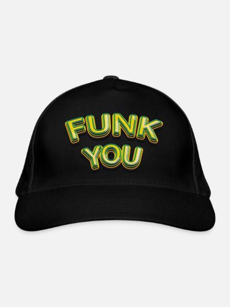 Funk you - Bio-Baseballkappe - Schwarz