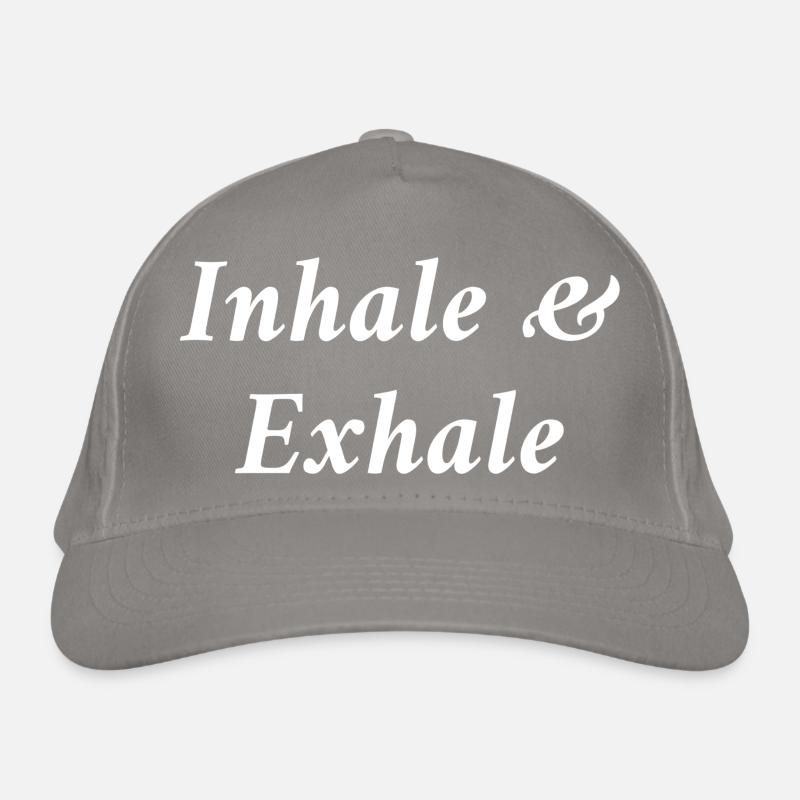 Lustige Sprüche inhale & exhale Bio-Baseballkappe