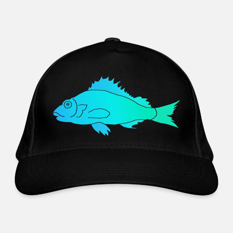 Fish with a serrated fin Organic Baseball Cap