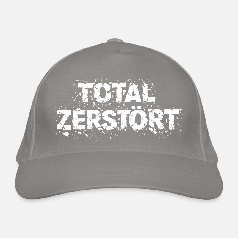 Total Zerstört - Grunge-Design-Statement Bio-Baseballkappe