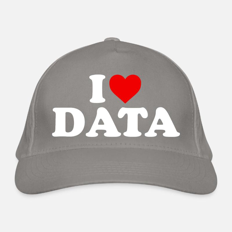 Ich liebe Daten – Herz Bio-Baseballkappe