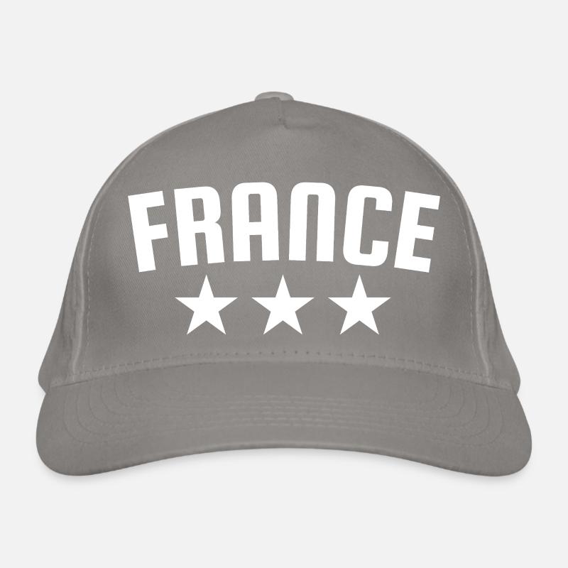 Frankreich 3 Sterne Design Weiss Bio-Baseballkappe