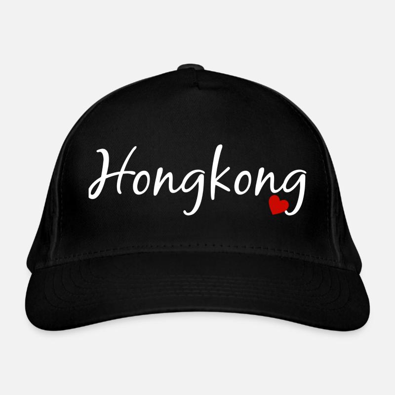 Hongkong - Bio-Baseballkappe - Schwarz