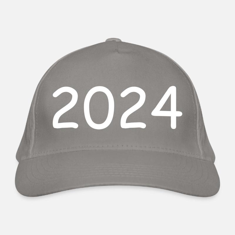 2024 année blanc Casquette classique bio