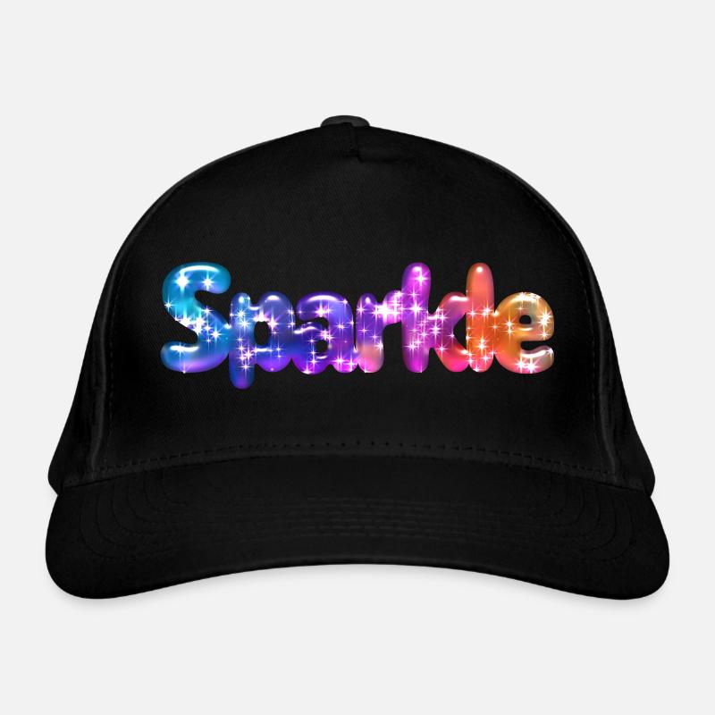 Sparkle Text Effect Organic Baseball Cap