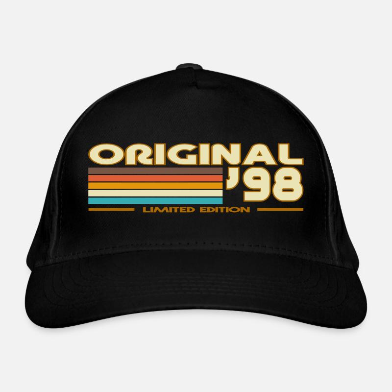 Originale 98er Retro-Streifen Bio-Baseballkappe