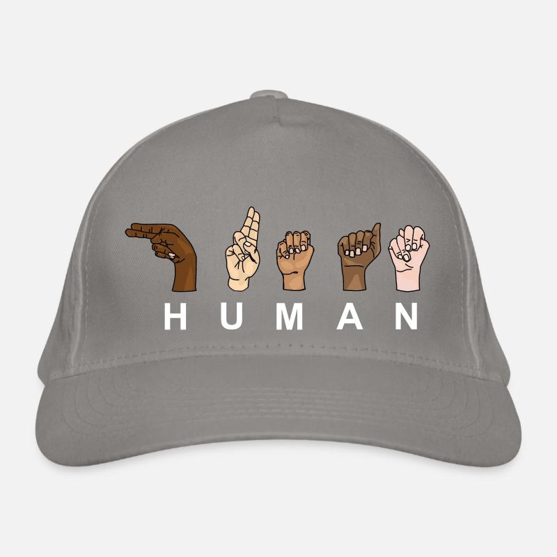HUMAN - RESPECT - Handzeichen Bio-Baseballkappe