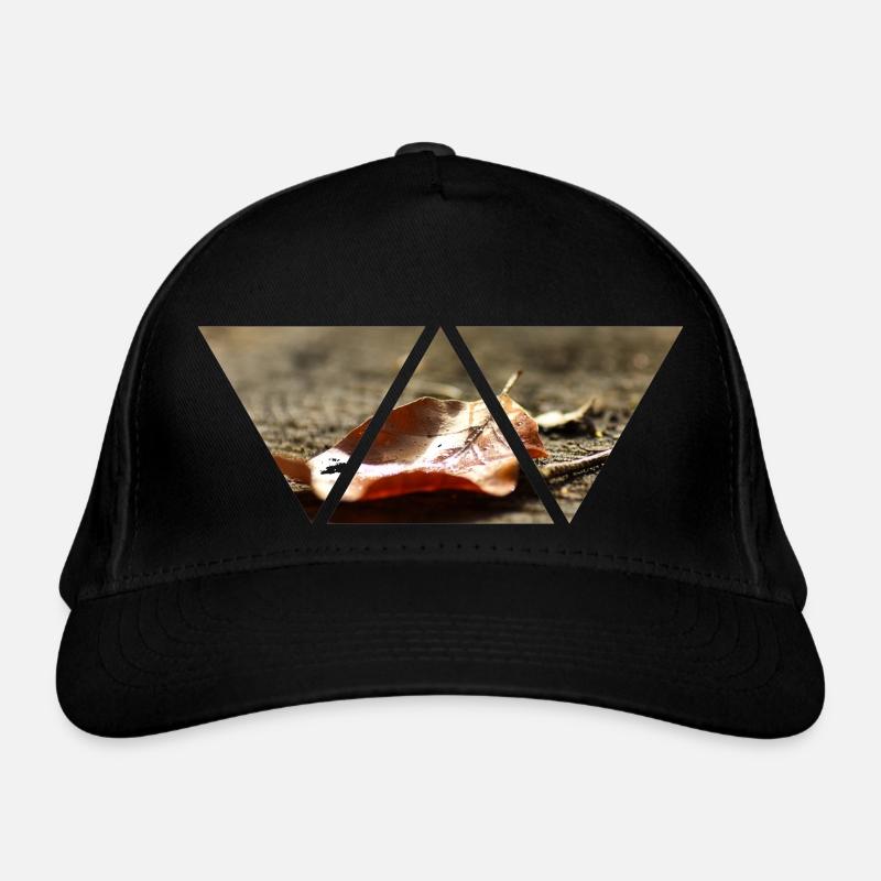 Leaf Triangle Autumn Gift Nature Photo Organic Baseball Cap