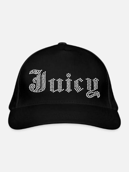 saftiges Strass-Design - Bio-Baseballkappe - Schwarz