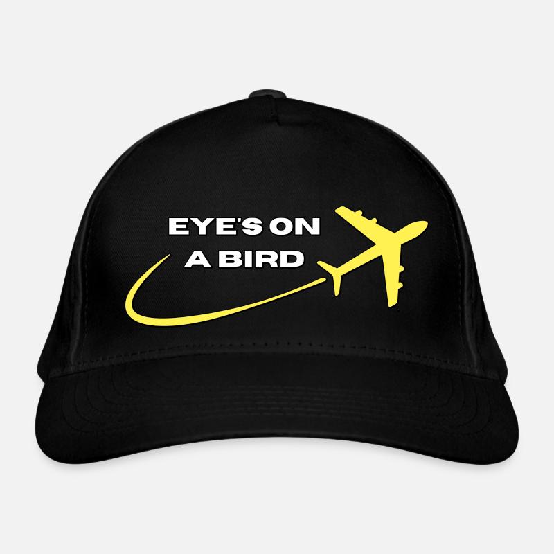 Cooles Luftfahrtflugzeug Augen auf einen Vogel Bio-Baseballkappe