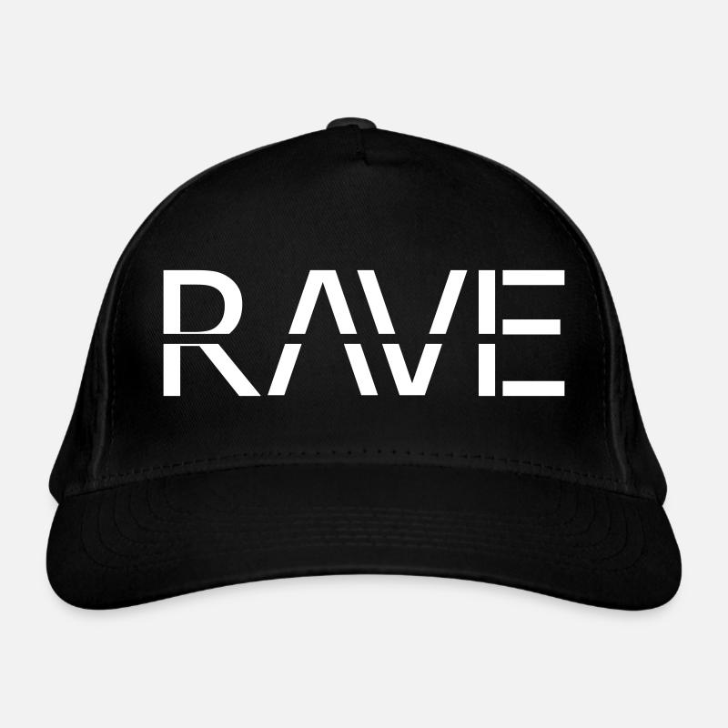 Raver Design Rave Festival Techno - Bio-Baseballkappe - Schwarz