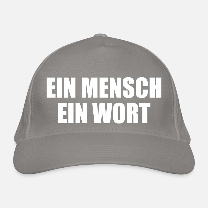 ein mensch ein wort Bio-Baseballkappe