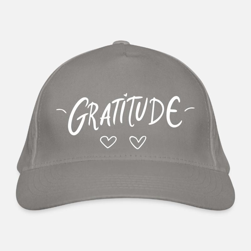 Gratitude – Gratitude Lettering Design. Organic Baseball Cap