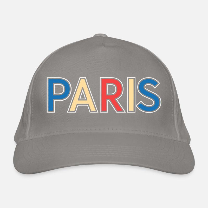 Paris Color Block Typography Casquette classique bio
