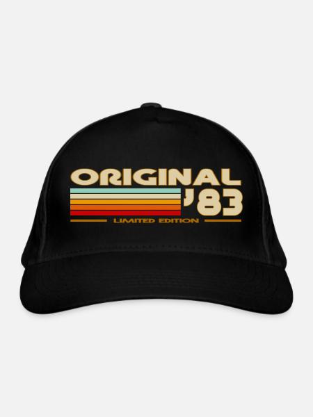 1983 - Bio-Baseballkappe - Schwarz