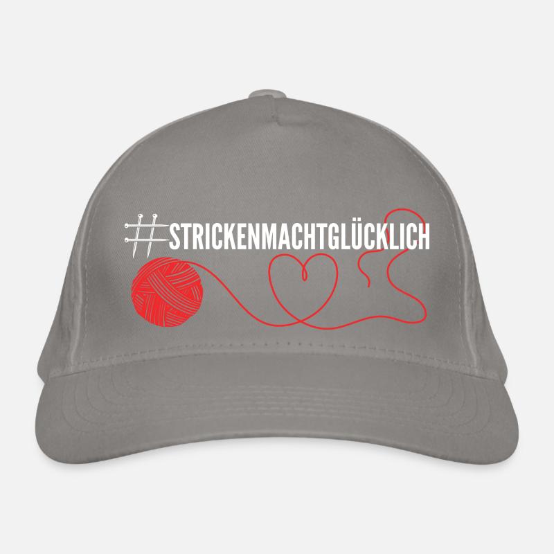 Stricken macht glücklich Bio-Baseballkappe